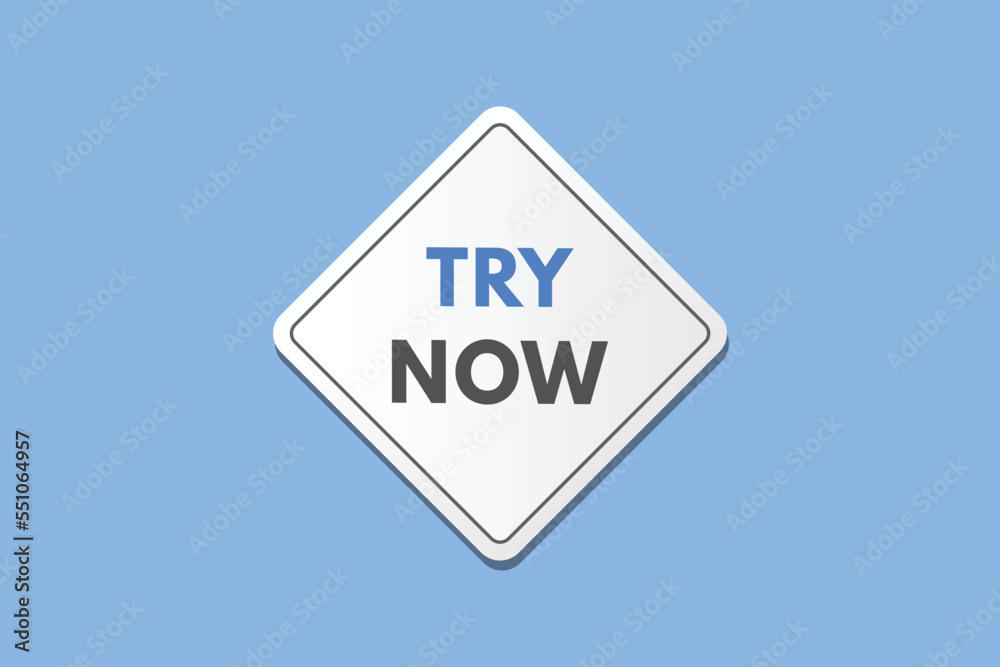 Fototapeta premium try now text Button. try now Sign Icon Label Sticker Web Buttons 