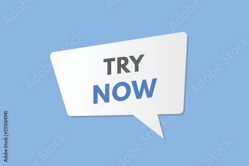try now text Button. try now Sign Icon Label Sticker Web Buttons
