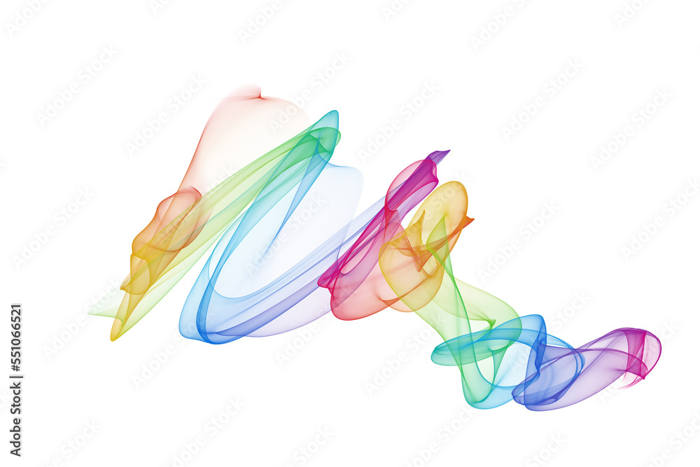 Fototapeta premium Abstract colorful wave isolated