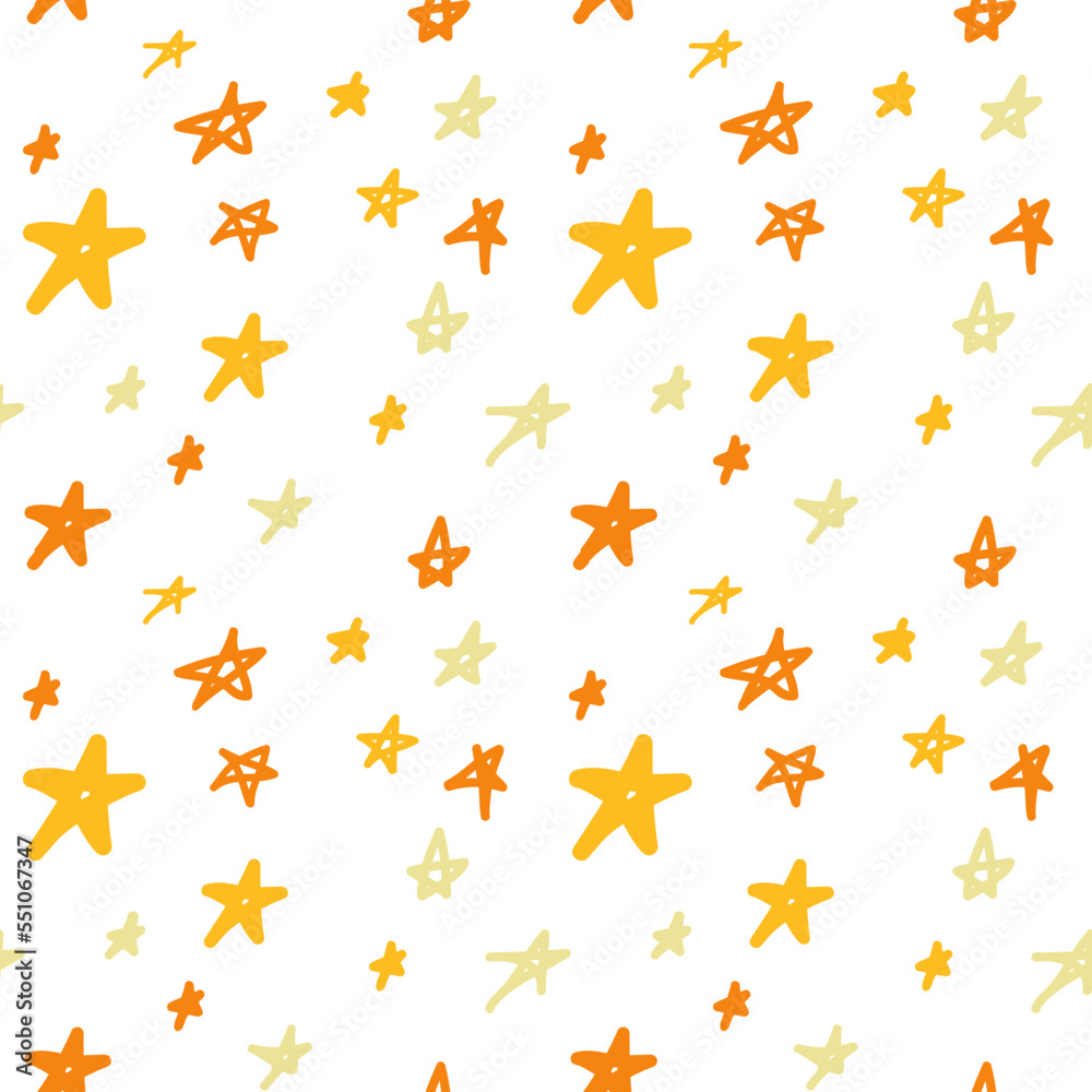 Starry sky. Seamless simple doodle pattern Starry sky. Seamless simple doodle pattern