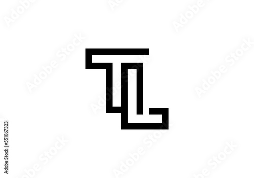Tableau sur toile initial letter logo TL initial company icon business logo background illustratio