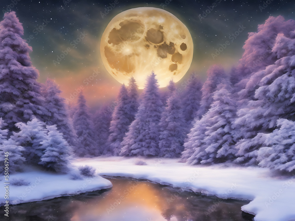 Naklejka premium Winter Landscape