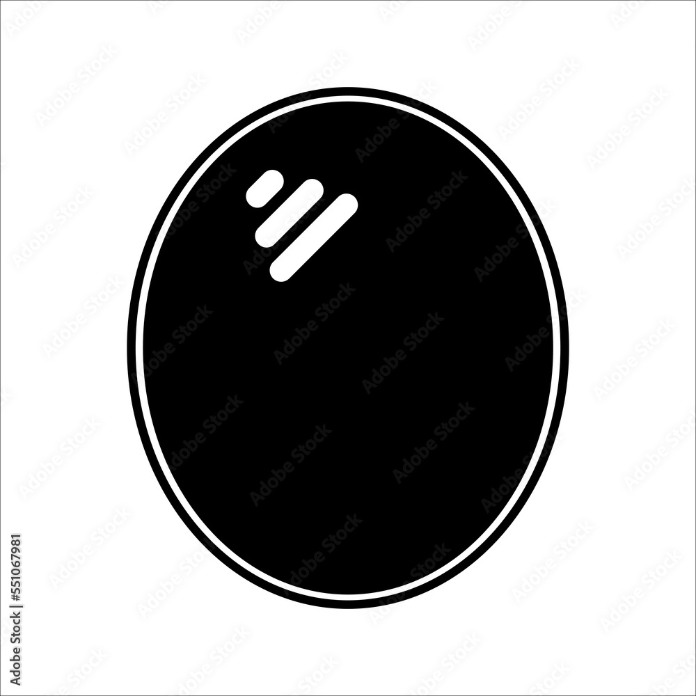 Mirror icon, Reflective glass surface illustration symbol, on white background eps 10. Mirror icon, Reflective glass surface illustration symbol, on white background eps 10.