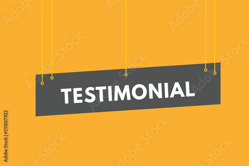 testimonial text Button. testimonial Sign Icon Label Sticker Web Buttons
