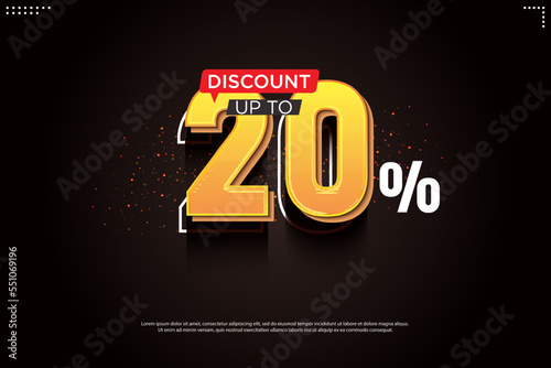 up to 20 percent discount. 20%.