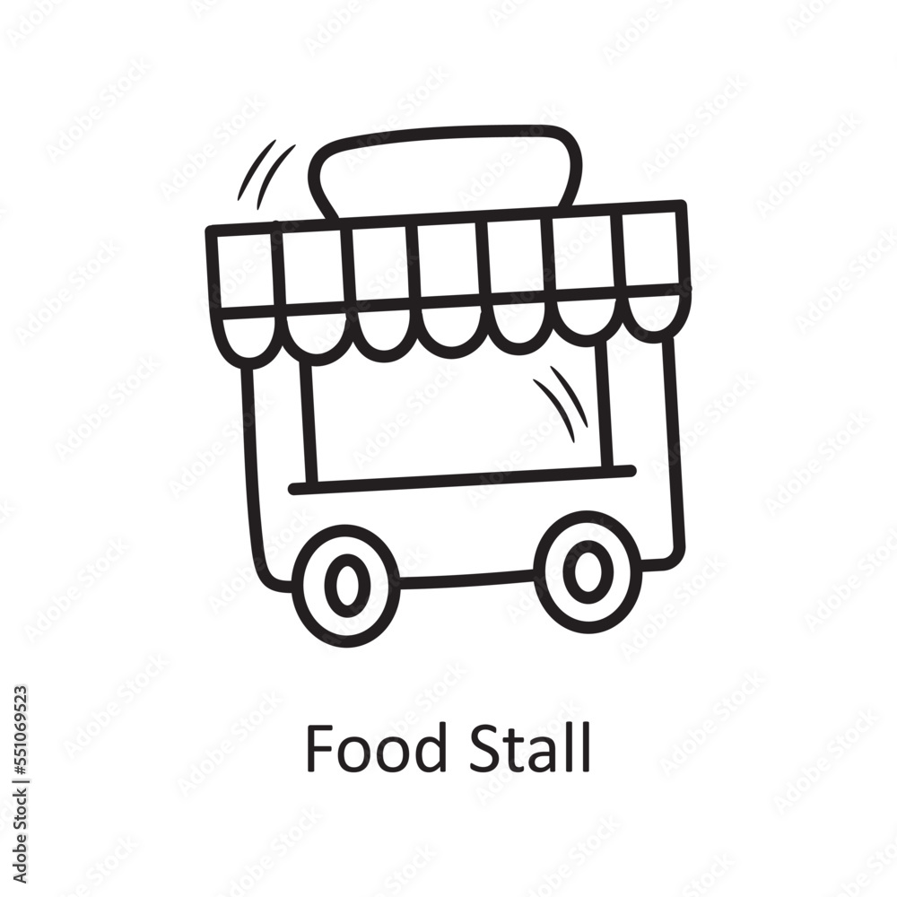 Food Stall vector outline Icon Design illustration. Bakery Symbol on White background EPS 10 File Food Stall vector outline Icon Design illustration. Bakery Symbol on White background EPS 10 File
