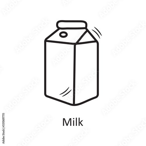 Milk vector outline Icon Design illustration. Bakery Symbol on White background EPS 10 File