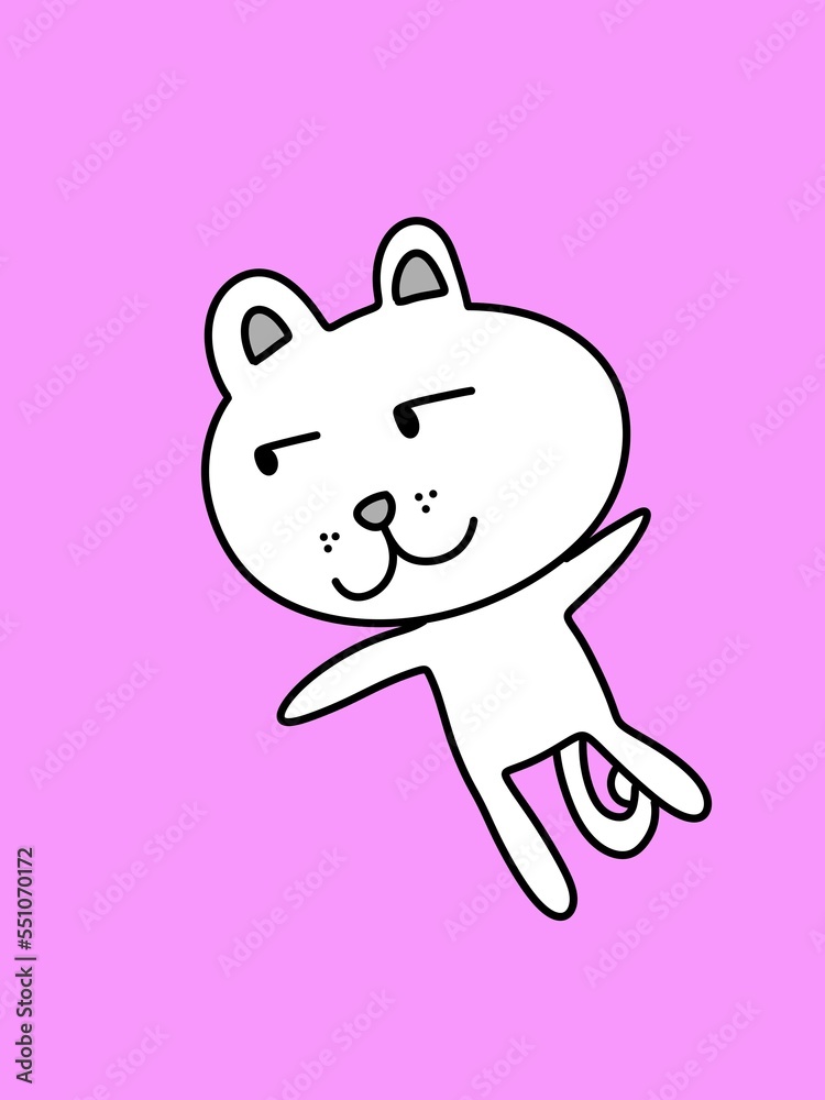 cute bear cartoon on purple background