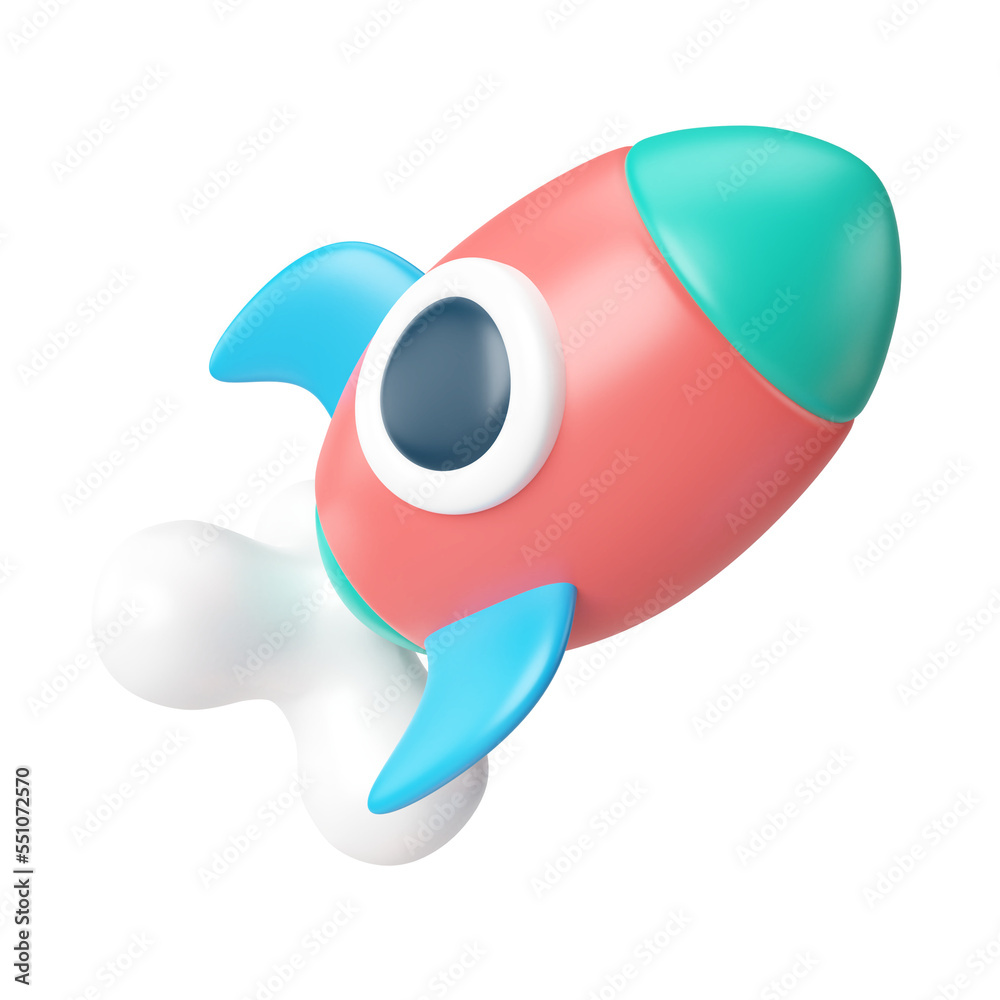 Obraz premium Start Up 3D Illustration Icon