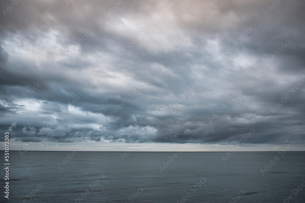 storm clouds over the sea