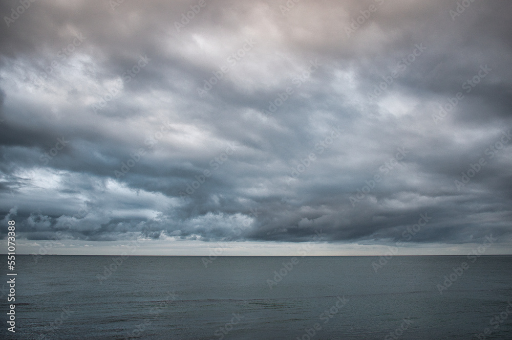 stormy clouds over the sea