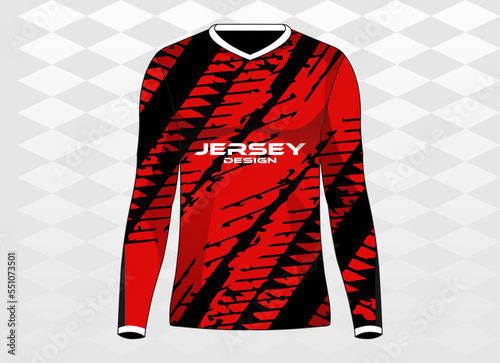 long sleeves tshirt jersey sport template design