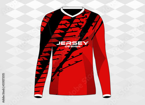 long sleeves tshirt jersey sport template design