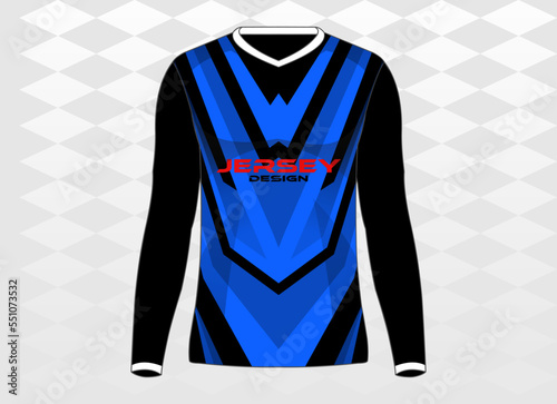 long sleeves tshirt jersey sport template design