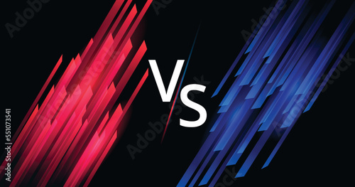 Battle and competition background concept. illustration blank template with sparks square and letters VS. Concept of cyber sport.