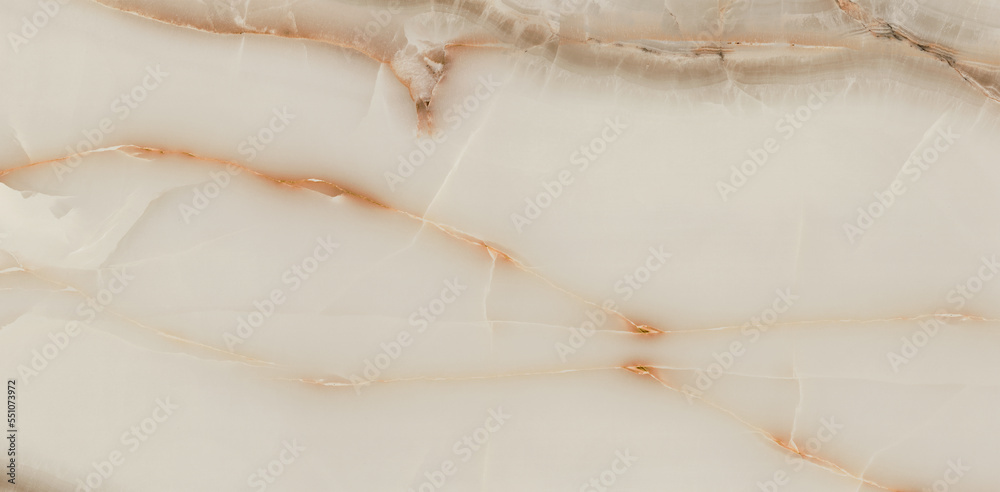 Thassos onyx glossy crystal marble tile with brown streaks, Bianco super white onix. This stone for wall and floor applications ceramic slab tile, countertops, mosaic, wall tile and wallpaper decor.