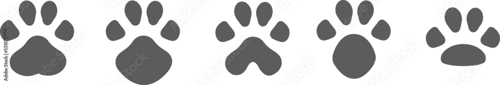 Paw print simple icon. Animal paw print icon, vector illustration Paw print simple icon. Animal paw print icon, vector illustration