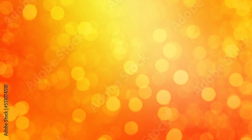 Orange yellow light abstract blurred bokeh background