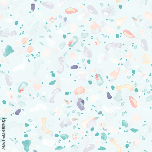 Terrazzo Texture Vector. Flooring Seamless Pattern