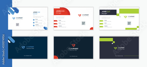Corporate Business card stationery design, business visiting card bundle collection, Colorful business card set