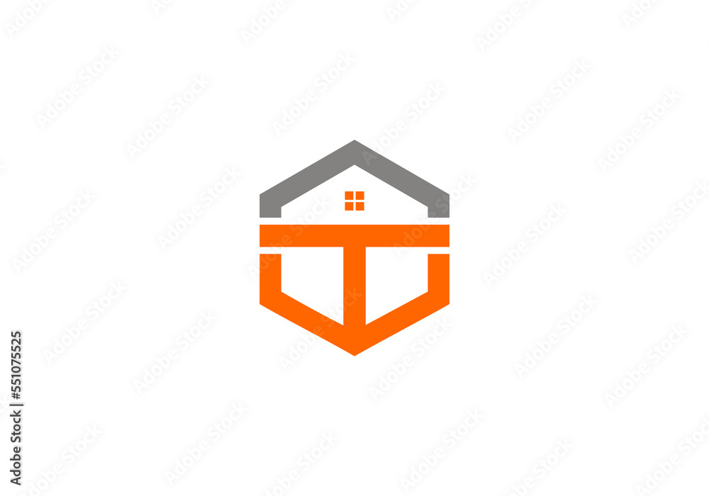 initial letter logo TW house shape initial company icon business logo background illustration initial letter logo TW house shape initial company icon business logo background illustration