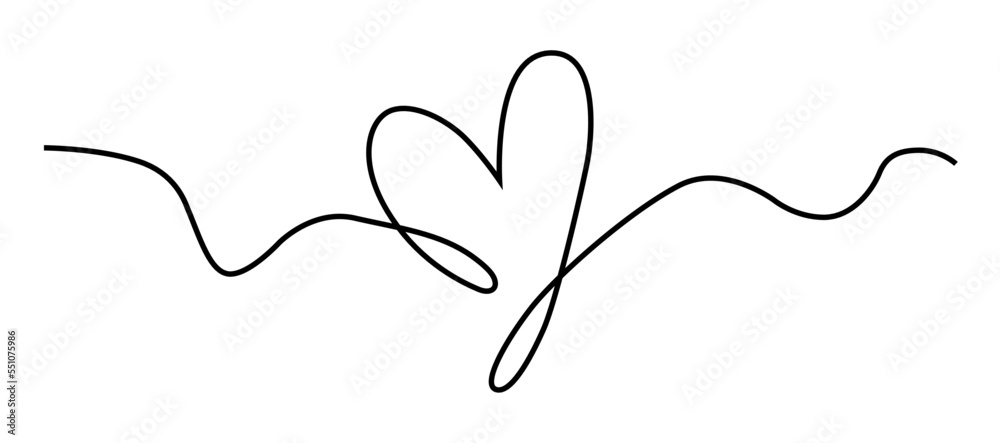 Heart. Abstract illustration. Vector. Continuous linear illustration. Suitable for a logo in the field of beauty. Heart. Abstract illustration. Vector. Continuous linear illustration. Suitable for a logo in the field of beauty.
