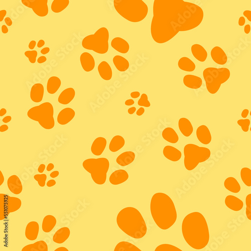 animal footprints seamless pattern