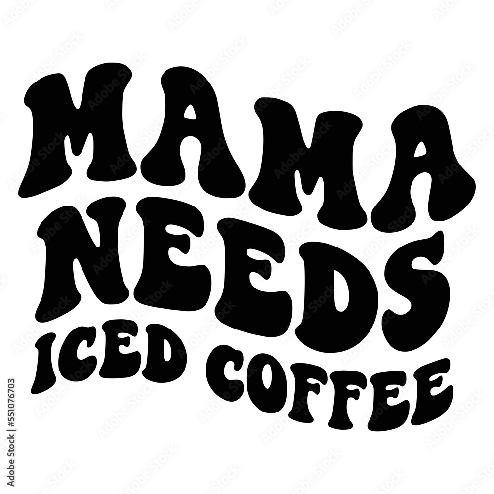Iced Coffee Quotes Typography Black and White for Printing Iced Coffee Quotes Typography Black and White for Printing