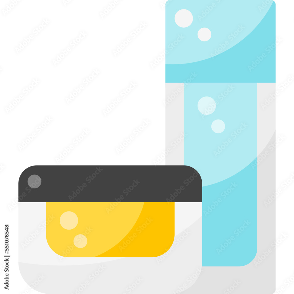 Cream Lotion Glass Jar Bottle Beauty Skincare Healthcare flat icon