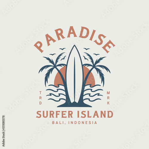 Surf logo design template for surf club, surf shop, surf merch. 