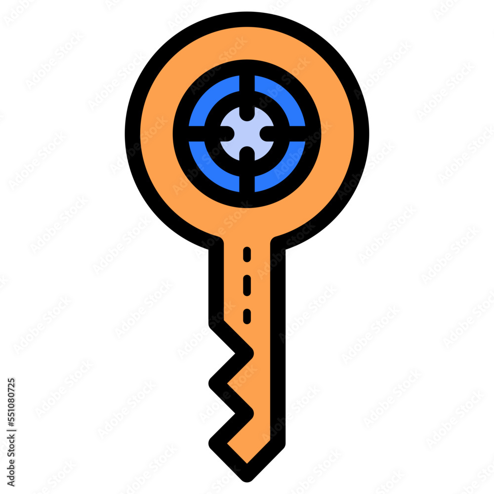 Obraz premium key with target icon