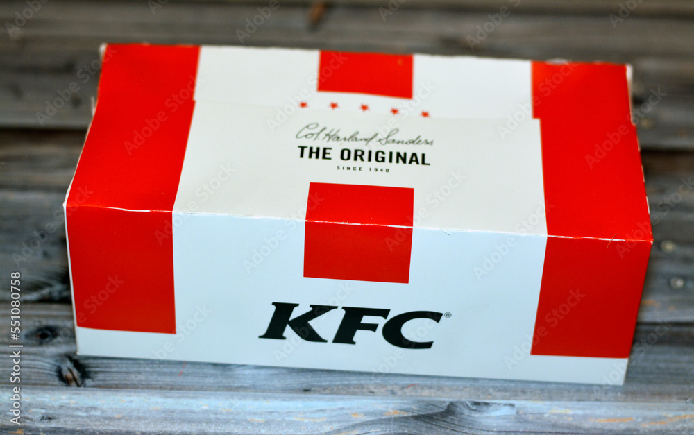 Cairo, Egypt, November 13 2022 KFC Fried chicken delivery of Zinger