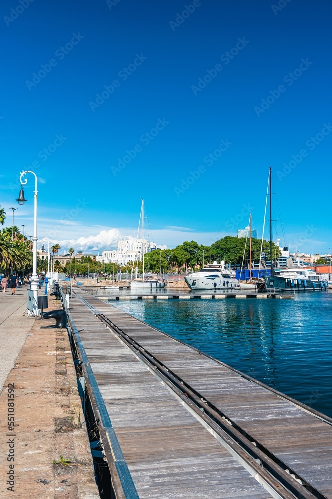 Port Vell, Waterfront Harbor in Barcelona, Catalonia, Spain, Europe
