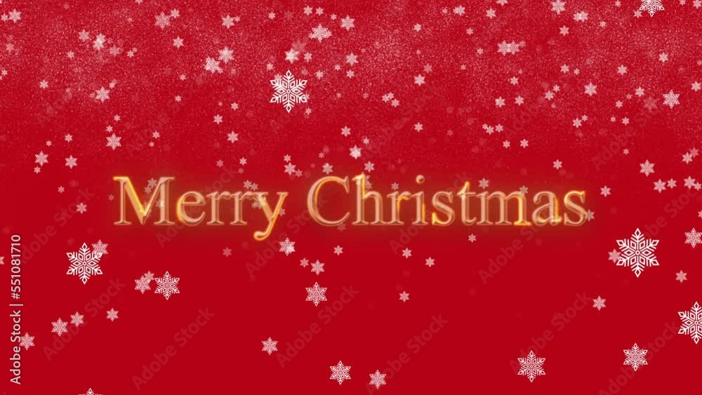 Merry christmas sparkling magic text on red background Merry christmas sparkling magic text on red background