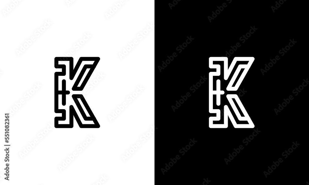 letter symbol icon k line art modern logo design Stock Vector | Adobe Stock