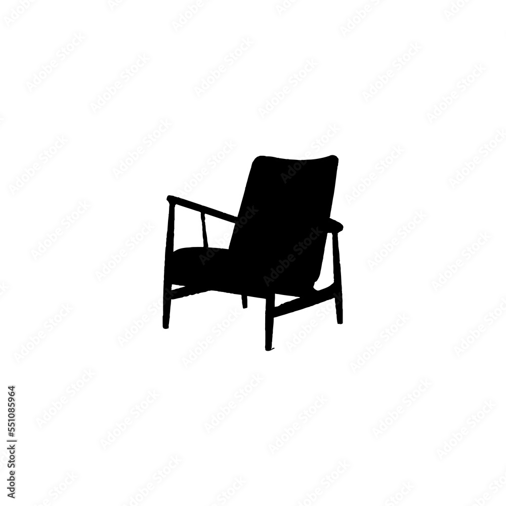 Chair icon. Simple style furniture company big sale poster background symbol. Chair brand logo design element. Chair t-shirt printing. Vector for sticker. Chair icon. Simple style furniture company big sale poster background symbol. Chair brand logo design element. Chair t-shirt printing. Vector for sticker.