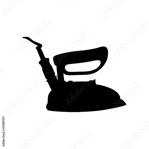 Old iron icon. Simple style a dry cleaning company big sale poster background symbol. Old iron brand logo design element. Old iron t-shirt printing. Vector for sticker.