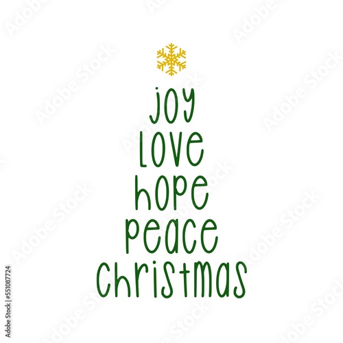 Joy, love,hope,peace,Christmas- christmas card