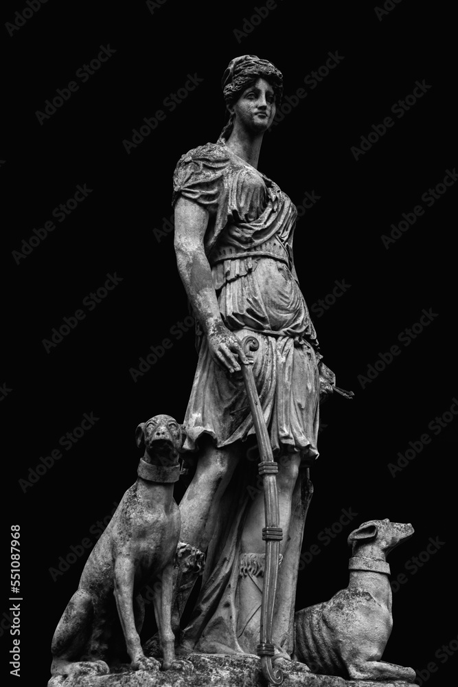 Ancient statue of Artemis. She is the Goddess of nature, the Moon, the ...