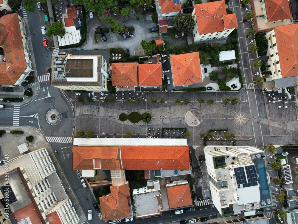 aerial view of a cityscape