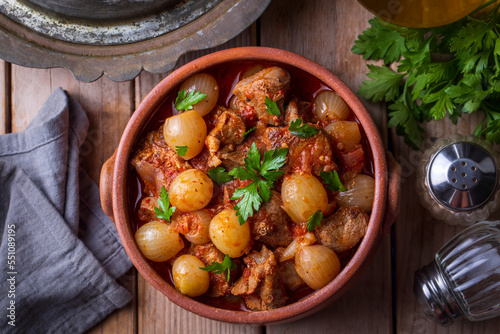 Traditional Greek dish of b...