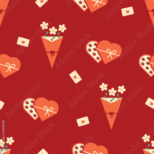 Valentine's Day vector illustration seamless pattern