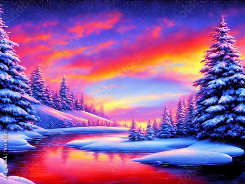 Winter Landscape, Dusk