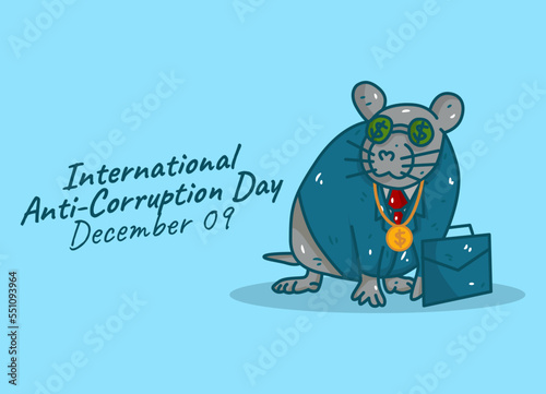 vector graphic of international anti-corruption day good for international anti-corruption day celebration. flat design. flyer design.flat illustration.