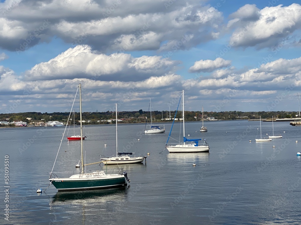 boats in the harbor