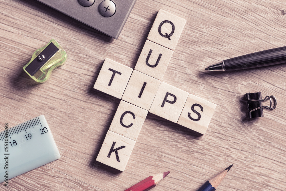 Conceptual business keywords on table with elements of game making crossword Conceptual business keywords on table with elements of game making crossword