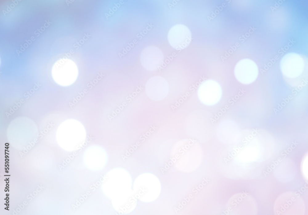 Soft blurred lights blue purple background.Christmas backdrop. Winter holiday texture.