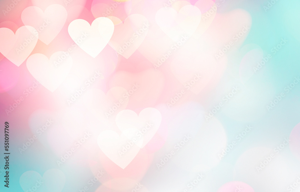 Soft blurred hearts texture, valentine's background. Romantic holiday bokeh, glowing backdrop.