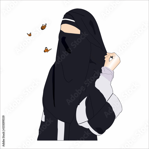 Niqab Woman Vector