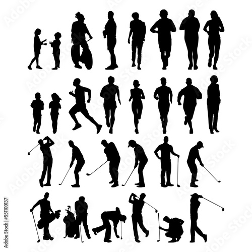 silhouettes of people